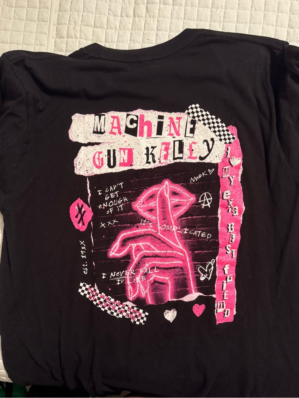 Machine Gun Kelly Neon Pink Graphic Short Sleeve Tee